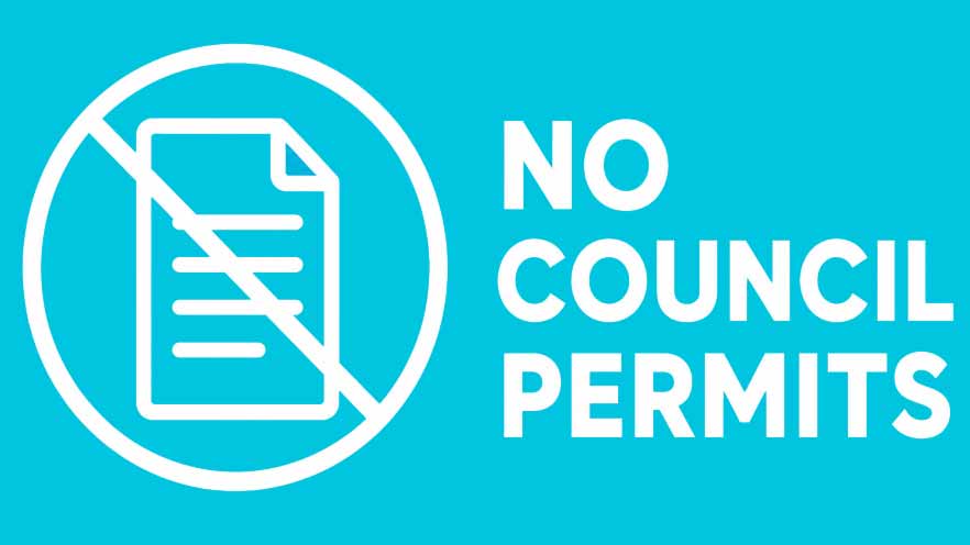 No Council Permits Required